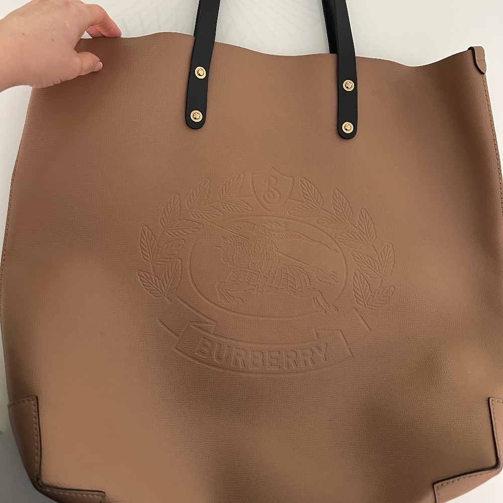 Burberry Large Embossed Crest Tote